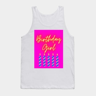 Birthday Girl Five Years Old Tank Top